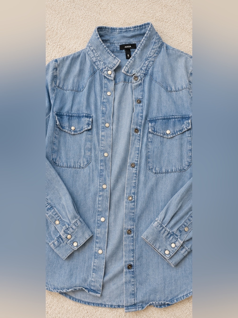 Aqua Jean Top